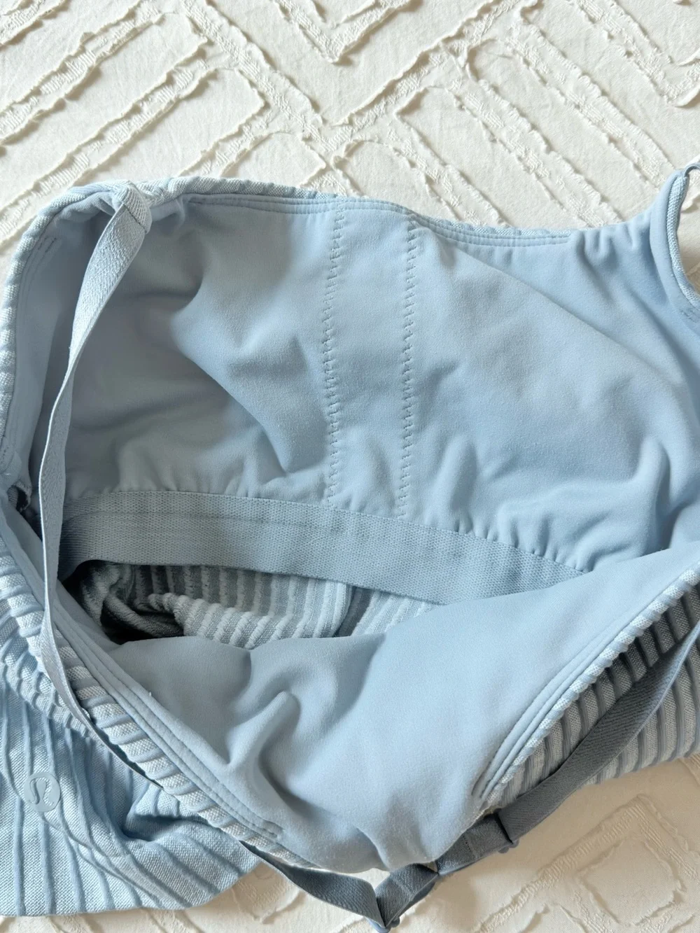 Lululemon Ribbed Cropped Tank Top in Dusty Blue - Picture 4 of 4